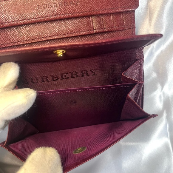 BURBERRY Red Nova-check Canvas Leather Bifold Wallet - Picture 3 of 15